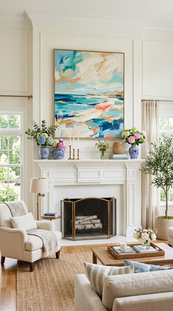 Summer Mantel Decor Ideas