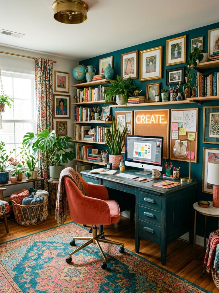 Maximalist Home Office Decor Ideas