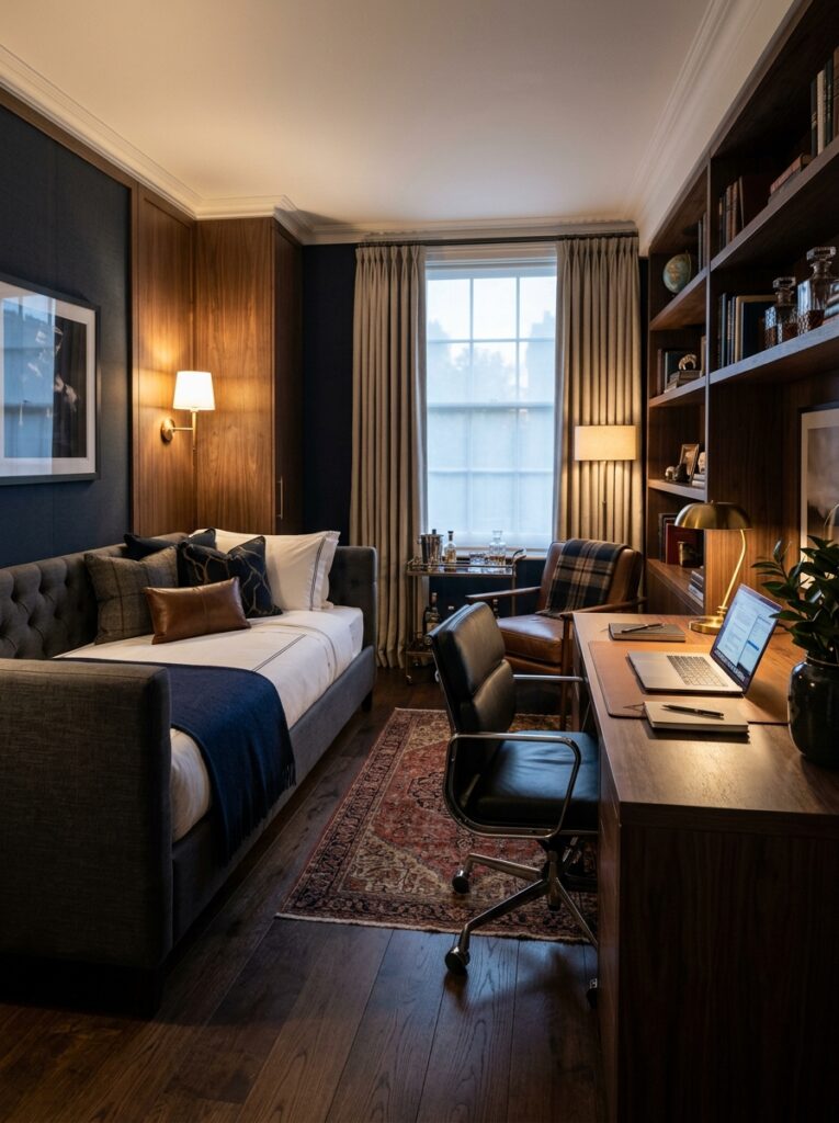 Masculine Office Guest Room Ideas