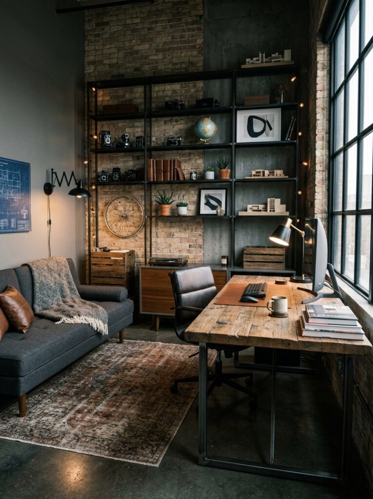 Masculine Office Guest Room Ideas