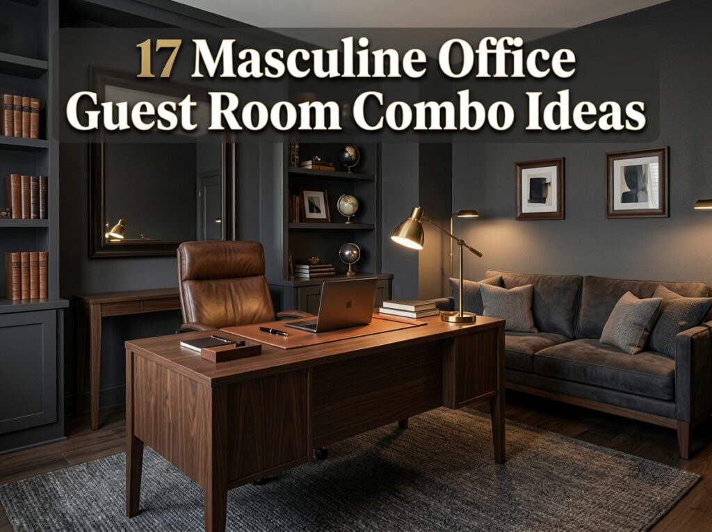 Masculine Office Guest Room Ideas