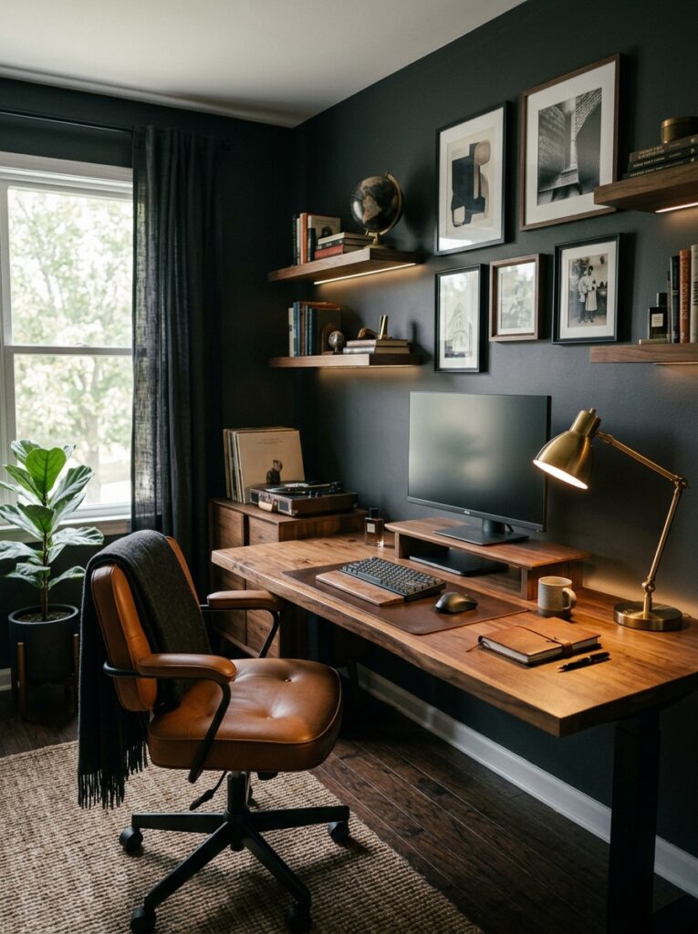 Masculine Office Guest Room Ideas