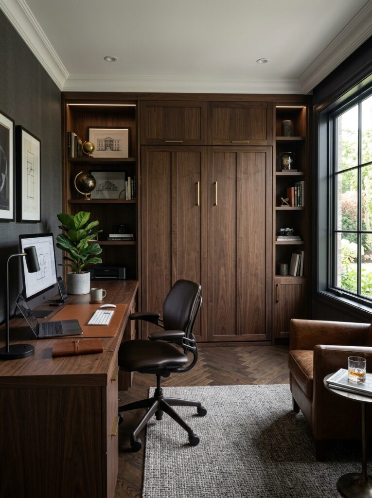 Masculine Office Guest Room Ideas