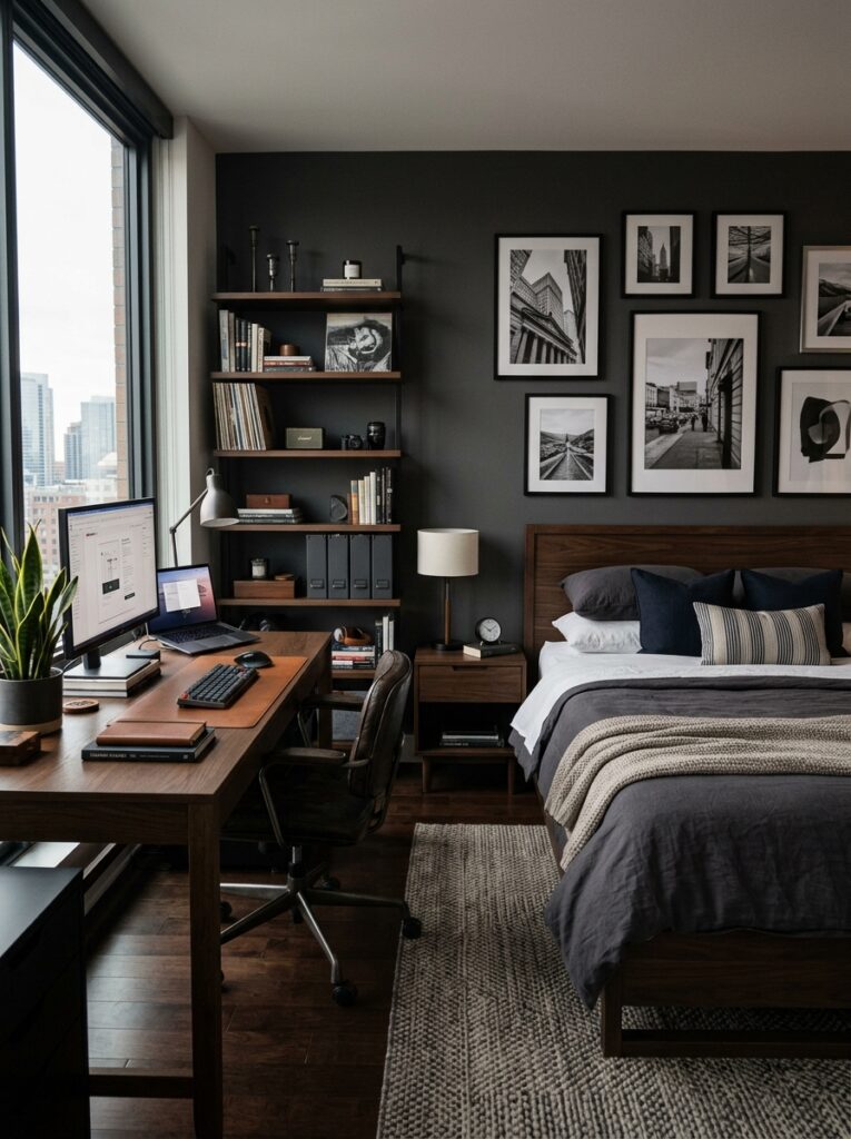 Masculine Office Guest Room Ideas