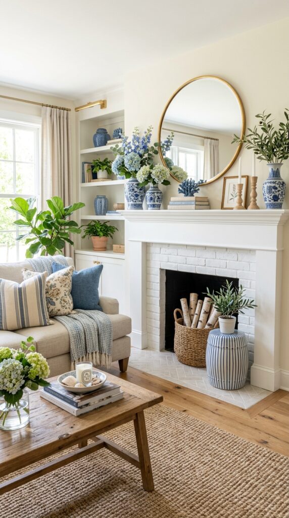 Summer Mantel Decor Ideas