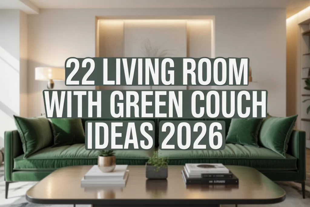 Living Room With Green Couch Ideas