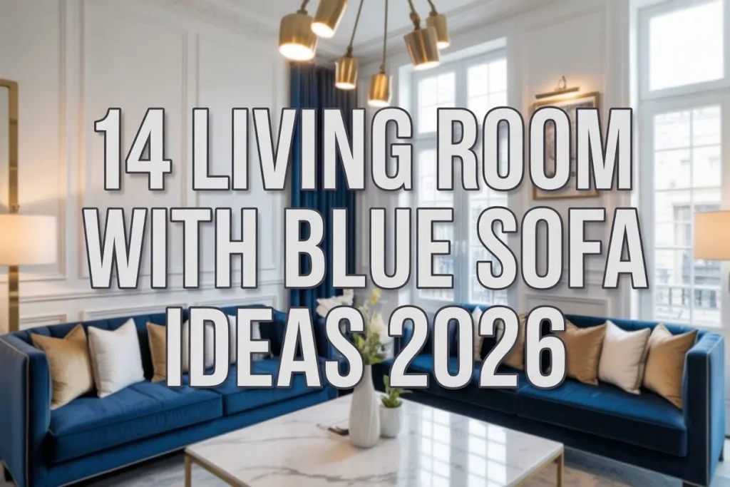 Living Room With Blue Sofa Ideas