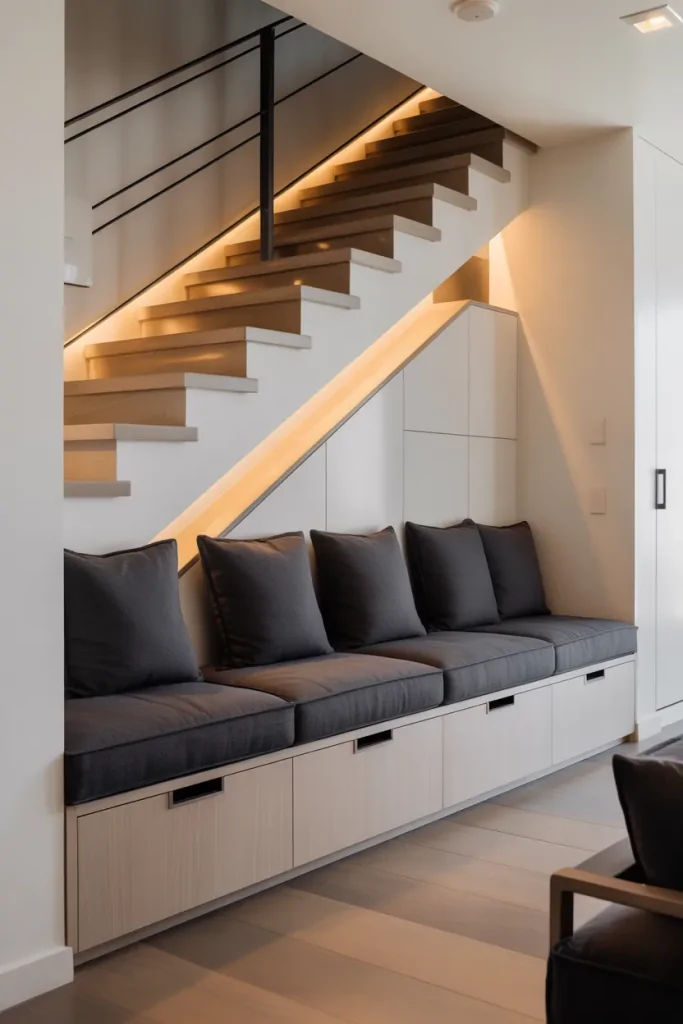 Smart Living Room Under Stairs Ideas