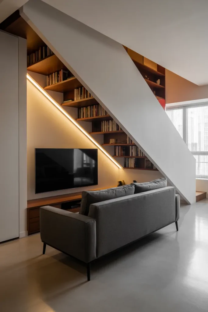 Smart Living Room Under Stairs Ideas