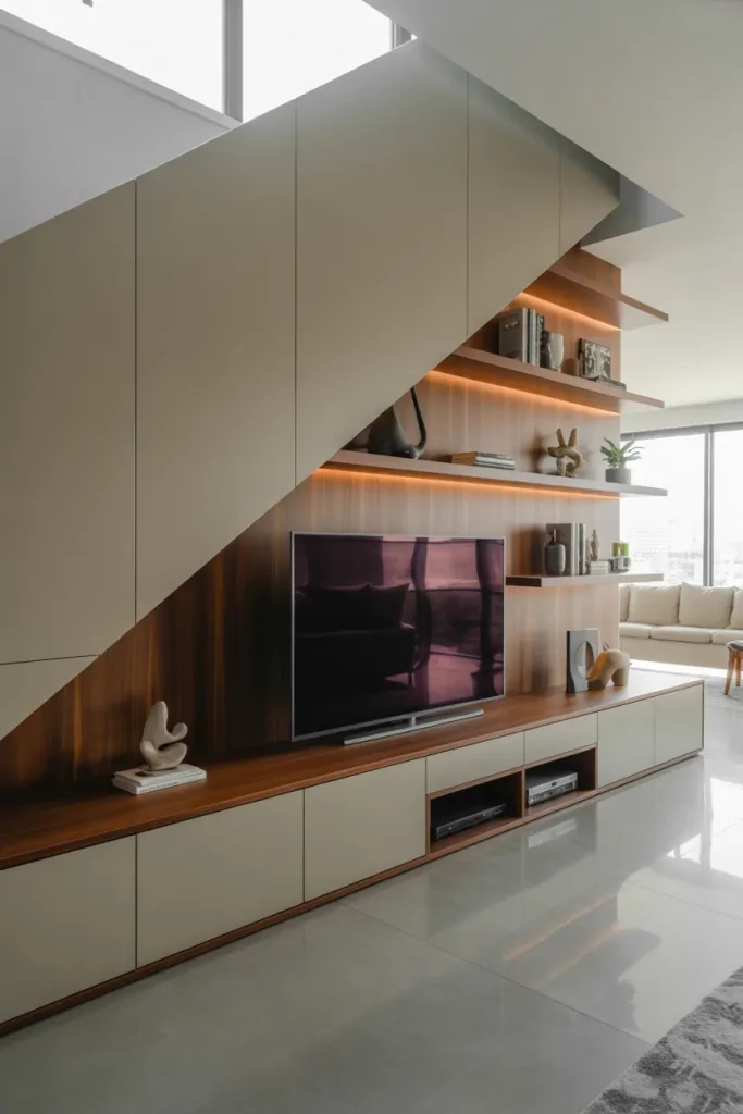 Smart Living Room Under Stairs Ideas