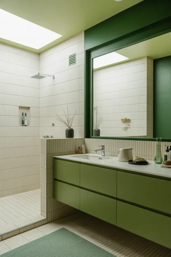 Green and Cream Bathroom Ideas