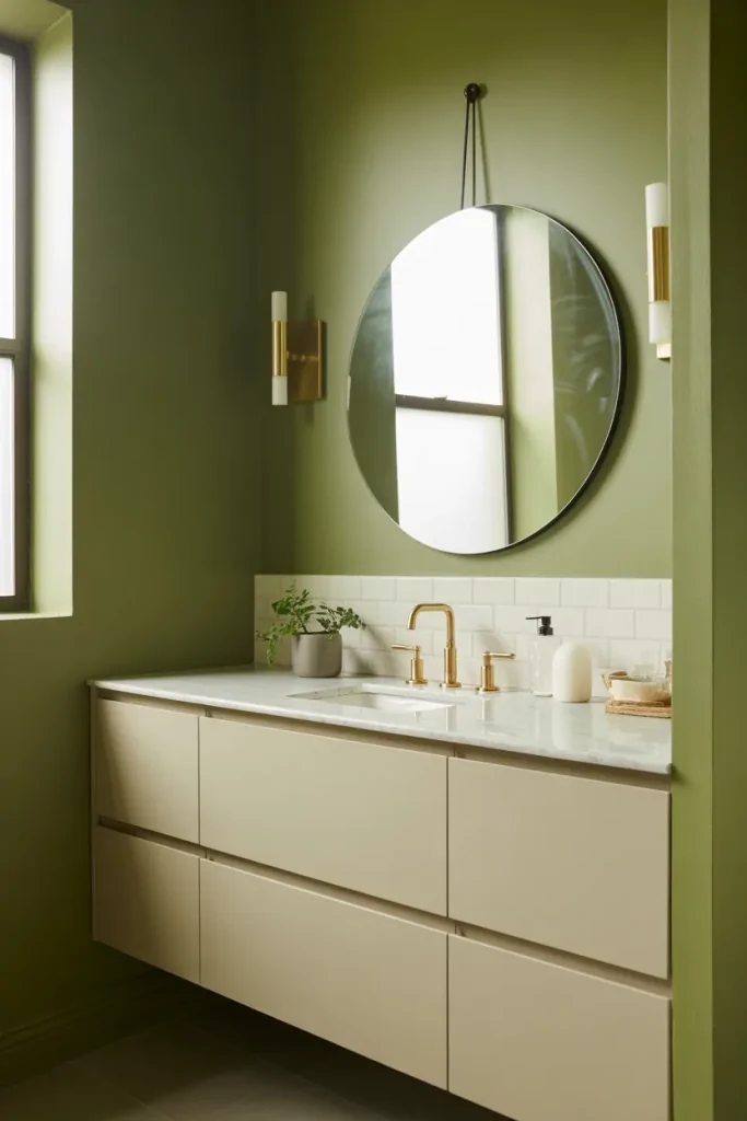 Green and Cream Bathroom Ideas