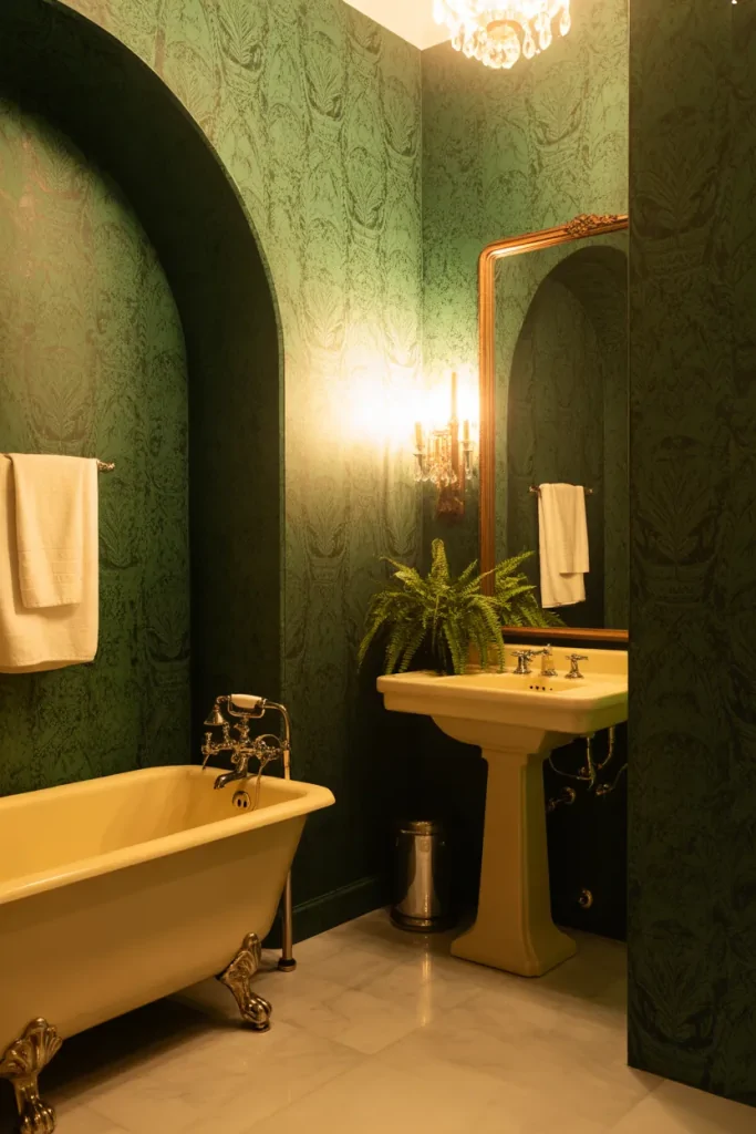 Green and Cream Bathroom Ideas