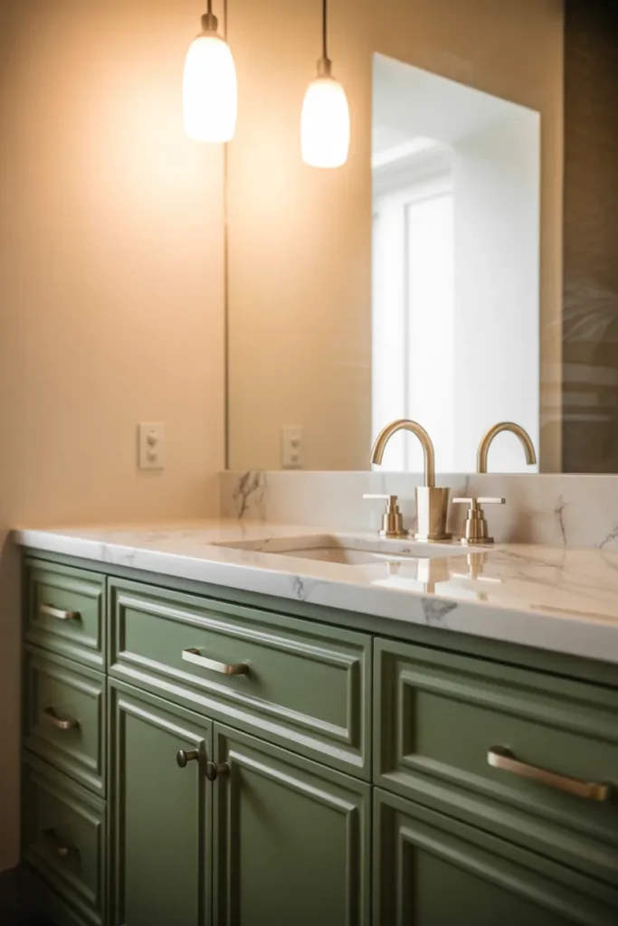 Green and Cream Bathroom Ideas