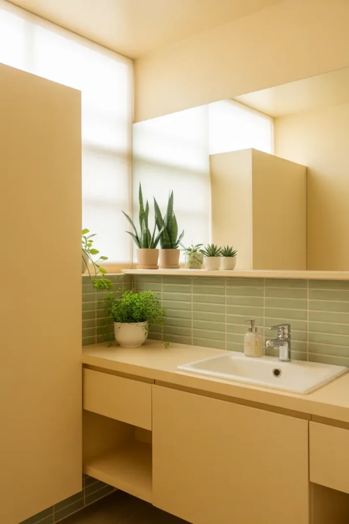 Green and Cream Bathroom Ideas