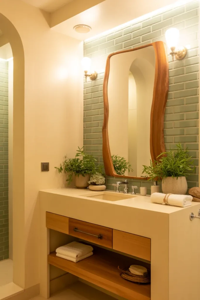Green and Cream Bathroom Ideas