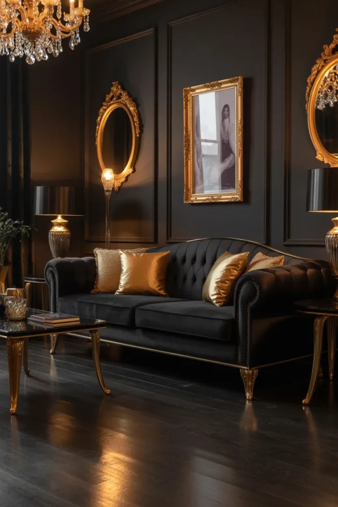 Black Living Room Ideas