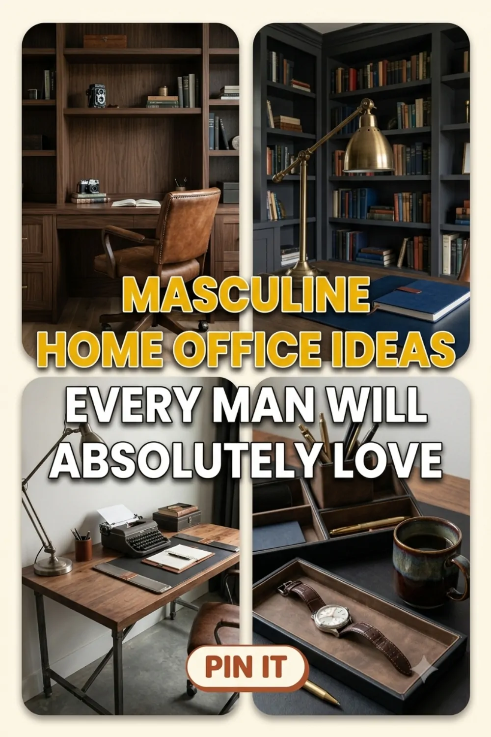 Masculine Home Office Ideas