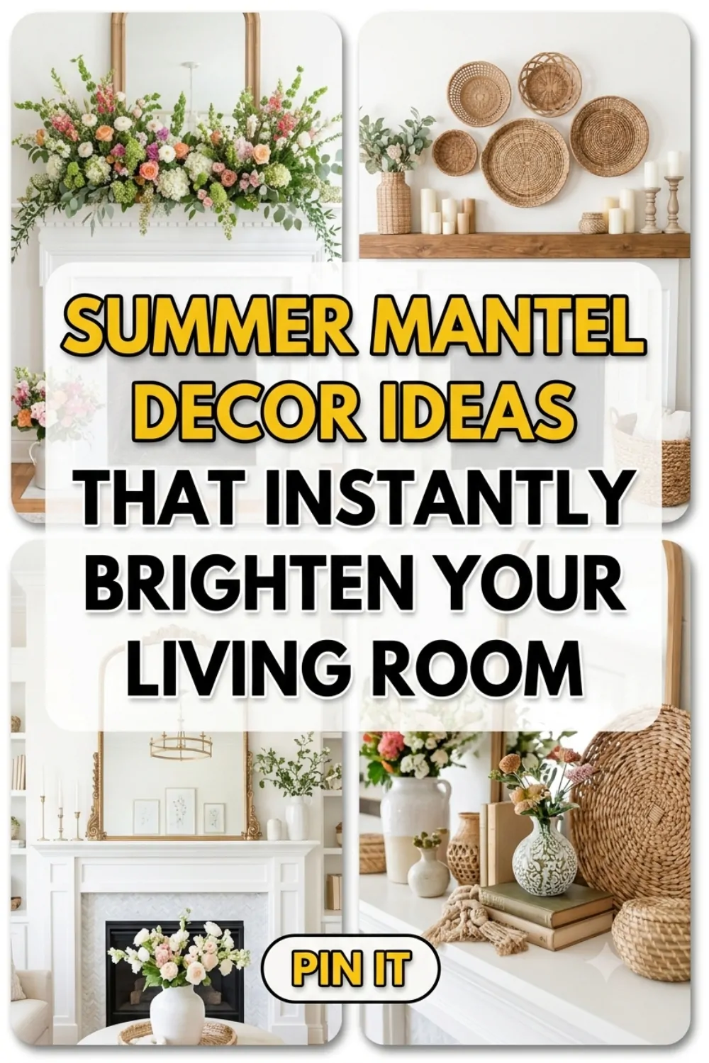 Summer Mantel Decor Ideas
