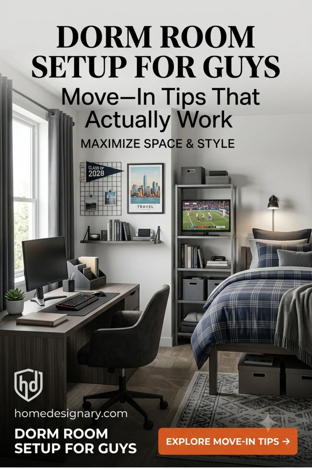 How to Set Up a Dorm Room for Guys